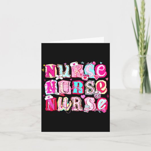 Carte Stéthoscope de la Saint-Valentin infirmière Valent (Devant)