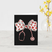 Carte Stéthoscope de la Saint-Valentin pour infirmière C (Fleur jaune)