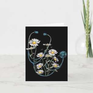 Carte Stéthoscope Fleur de Pâquerette École d'Infirmière