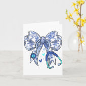 Carte Stéthoscope Médical Fleur Bleue Coquette Infirmièr (Fleur jaune)