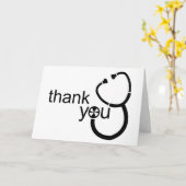 Carte Stethoscope Merci (Fleur jaune)