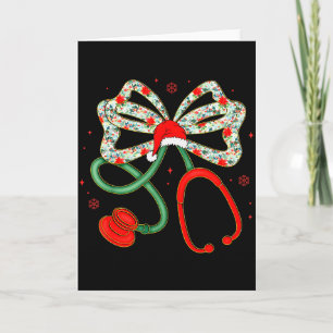 Carte Stéthoscope Noël Infirmière Travailleur de la sant