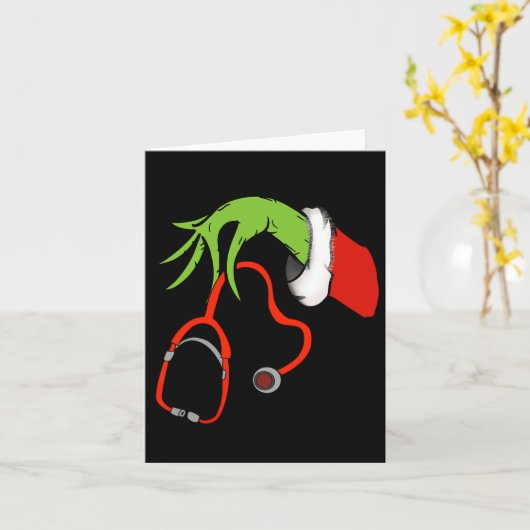 Carte Stethoscope Père Noël drôle Noël Noël Noël Noël No (Fleur jaune)