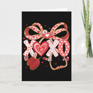 Carte Stéthoscope Xoxo Saint-Valentin Infirmière Rn Pct