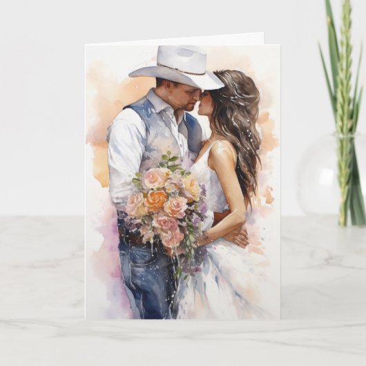 Carte Stetson & Lace Mariage : Lariat de l'amour (Devant)