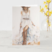 Carte Stetson & Lace Mariage : Lariat Love (Fleur jaune)