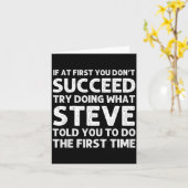 Carte Steve Gift Name D Birthday Funny Christ  (Fleur jaune)