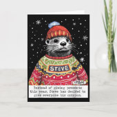 Carte Steve Otter Au Lieu De Donner Des Cadeaux Cette An (Devant)