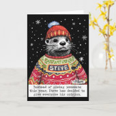 Carte Steve Otter Au Lieu De Donner Des Cadeaux Cette An (Fleur jaune)
