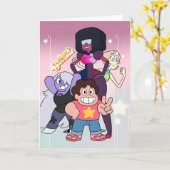 Carte Steven Universe | Pose du groupe Crystal Gem (Fleur jaune)