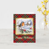 Carte Stewart Crest & Tartan avec Robin Smas Personnalis (Fleur jaune)