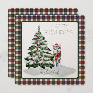 Carte Stewart habiller Tartan moderne Happy Pawlidays Ch