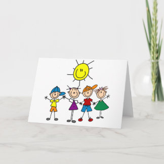 Carte Stick à main Figure Enfants Tshirts et cadeaux