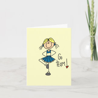 Carte Stick bleu Pom-pom girl T-shirts et cadeaux