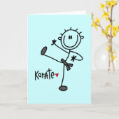 Carte Stick de base Figure Karate T-shirts et cadeaux (Fleur jaune)