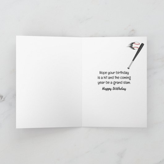 Carte Stick Figure Baseball Player (Intérieur)