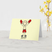 Carte Stick Figure Boxing T-shirts et cadeaux (Fleur jaune)