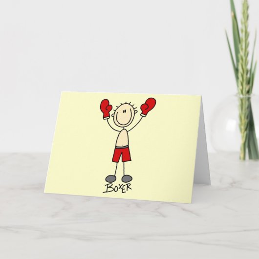 Carte Stick Figure Boxing T-shirts et cadeaux (Devant)