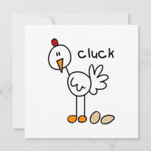 Carte Stick Figure Chicken T-shirts et cadeaux