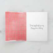 Carte Stick Figure Girl En vichy robe penser de vous (Intérieur)