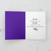 Carte Stick Girl Graduate avec cheveux et diplôme (Intérieur)