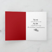 Carte Stick Girl Graduate avec cheveux et diplôme (Intérieur)