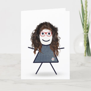 Carte Stick Girl pour soeur