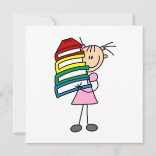 Carte Stick Girl With Books