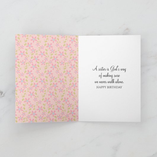 Carte Stick Girl with Hair For Sister (Intérieur)