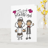 Carte stick.juste marié (Fleur jaune)