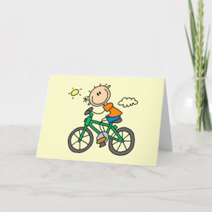Carte Stick masculin Figure Bicycliste Tshirts et cadeau