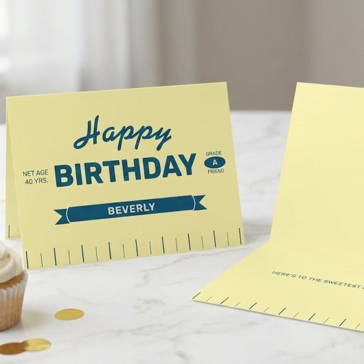 Carte Stick of Butter Personalized Yellow Fun Birthday