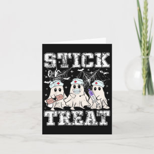 Carte Stick Or Treat Fantôme Technicien en Phlébotomie I