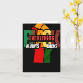 Carte Sticker Black Everything Always Rock (Fleur jaune)