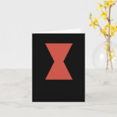 Carte Sticker Black Widow Spider (Fleur jaune)