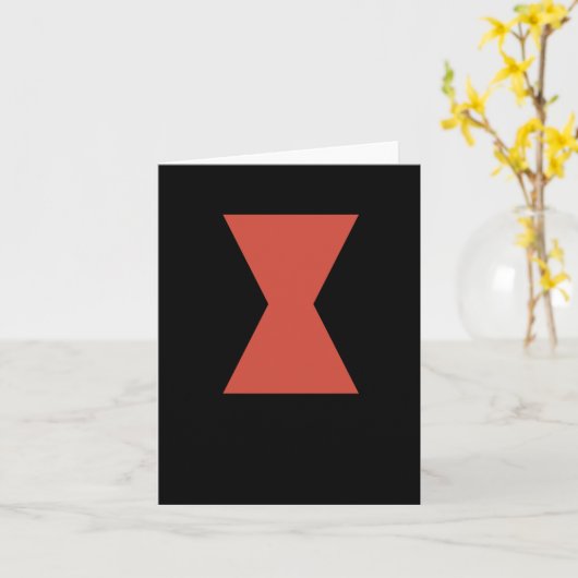 Carte Sticker Black Widow Spider (Fleur jaune)