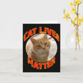 Carte Sticker Cat Lives1 (Fleur jaune)