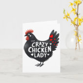 Carte Sticker de la dame poule folle (Fleur jaune)