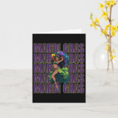 Carte Sticker de la danseuse Mardi Gras (Fleur jaune)