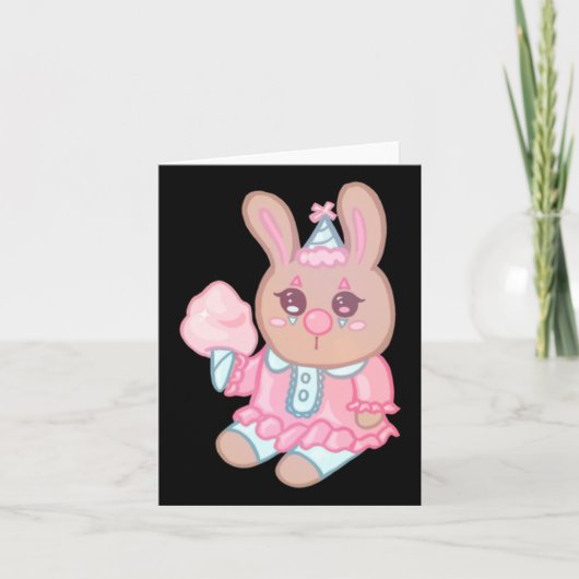 Carte Sticker de lapin clown (Devant)