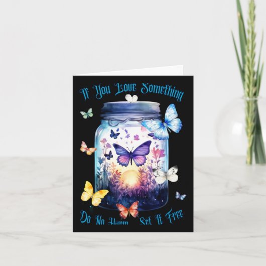 Carte Sticker de liberté de sortie de papillon (Devant)