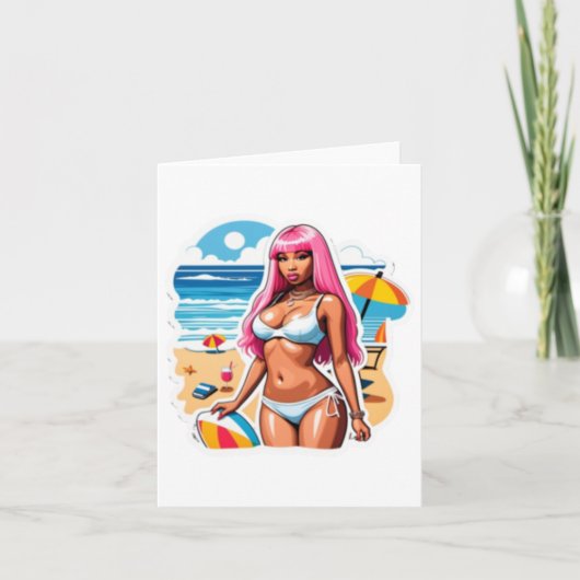 Carte Sticker de plage Nicki Minaj (Devant)