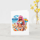 Carte Sticker de plage Nicki Minaj (Fleur jaune)