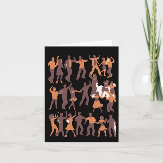 Carte Sticker des gens dansants (Devant)