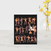 Carte Sticker des gens dansants (Fleur jaune)