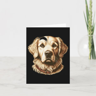 Carte Sticker d'illustration de chien d'or majestueux