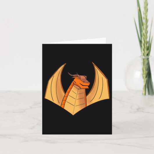 Carte Sticker Dragon Orange (Devant)