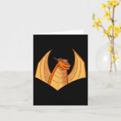 Carte Sticker Dragon Orange (Fleur jaune)