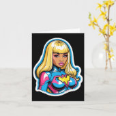 Carte Sticker Nicki Minaj Superhero (Fleur jaune)