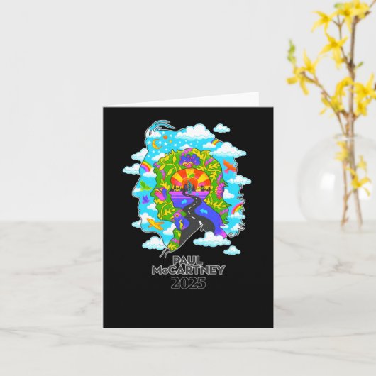 Carte Sticker Paul Mccartney (Fleur jaune)